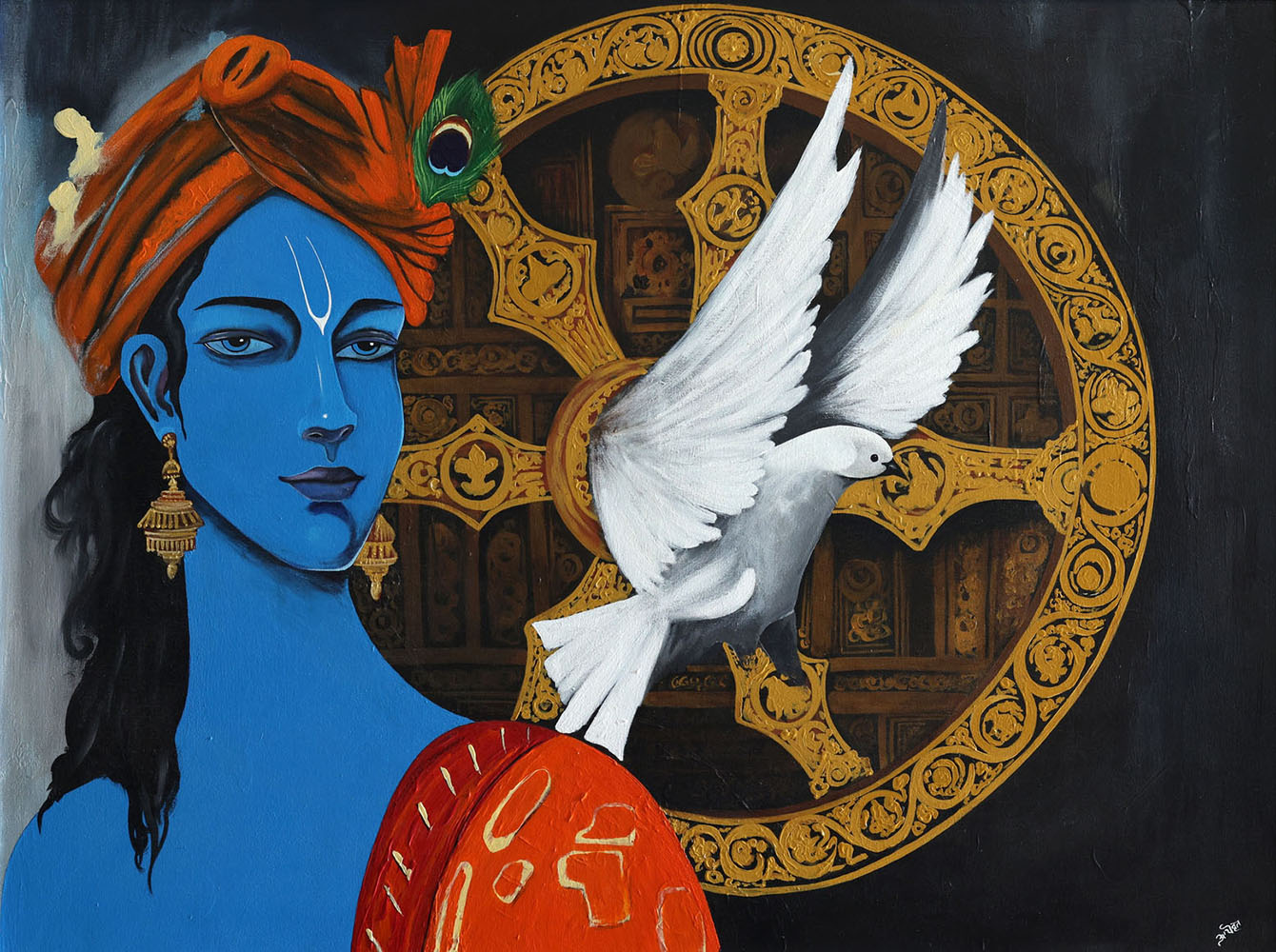 Krishna and the Dove of Peace
